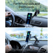 ESR Halolock MagSafe Dashboard Car Mount 15W - поставка за таблото или стъклото на кола с безжично зареждане за iPhone с Magsafe (черен) 5