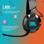 JBL Quantum 800 Wireless Performance Gaming Headset - уникални безжични гейминг слушалки с микрофон (черен) 5