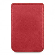 Guess Saffiano Magnetic Wallet - кожен портфейл (джоб) за прикрепяне към iPhone с MagSafe (червен) 2