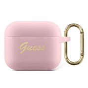 Guess AirPods 3 Silicone Vintage Script Case (pink)