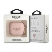 Guess AirPods 3 Silicone Glitter Case - силиконов калъф с карабинер за Apple Airpods 3 (розов) 2
