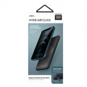 Uniq Hyde Air Click 10000 mAh MagSafe Wireless Power Bank - преносима външна батерия с USB-C порт, USB-A изход и безжично зареждане с MagSafe (черен) 8