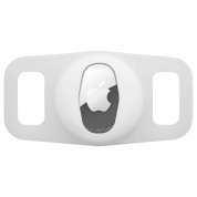 CaseMate Dog Collar Mount for Apple AirTag - силиконов държач за каишки за домашни любимци за Apple AirTag (бял)