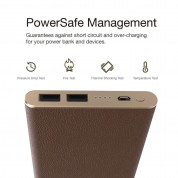 Energizer Ultimate Premium Power Bank 10000 mAh - преносима външна батерия с 2xUSB-A изходи за зареждане на мобилни устройства (кафяв) 10