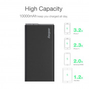 Energizer Ultimate Power Bank 10000 mAh - преносима външна батерия с 2xUSB-A изходи за зареждане на мобилни устройства (черен) 6