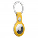 Apple AirTag Leather Key Ring - стилен оригинален ключодържател от естествена кожа за Apple AirTag (жълт) 2