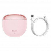 Baseus Encok W02 AirNora TWS In-Ear Bluetooth Earphones - безжични блутут слушалки със зареждащ кейс (розов) 5