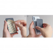 Ringke Wallet Mini Card Holder with Metal Plate and Stand Function - поставка с джоб за документи и карти, прикрепяща се към всяко мобилно устройство (черен) 5