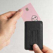Ringke Wallet Mini Card Holder with Metal Plate and Stand Function - поставка с джоб за документи и карти, прикрепяща се към всяко мобилно устройство (черен) 9