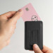 Ringke Wallet Mini Card Holder with Metal Plate and Stand Function - поставка с джоб за документи и карти, прикрепяща се към всяко мобилно устройство (черен) 10