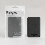 Ringke Wallet Mini Card Holder with Metal Plate and Stand Function - поставка с джоб за документи и карти, прикрепяща се към всяко мобилно устройство (черен) 14