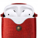 TwelveSouth AirSnap Leather Case - кожен калъф (ествествена кожа) за Apple AirPods и Apple AirPods 2 (червен) 2