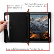 TwelveSouth Journal Case - уникален кожен калъф с отделение за Apple Pencil за iPad Pro 12.9 (2018) (кафяв) 3