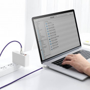 Baseus Cafule Metal Series USB-C to USB-C Cable 100W (CATJK-C05) - здрав кабел с въжена оплетка за устройства с USB-C порт (100 см) (лилав) 6