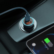 Baseus Golden Contactor Pro Quick Car Charger 40W (CCJD-03) - зарядно за кола с USB-A и USB-C изходи с технология за бързо зареждане (син) 8