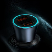 Baseus Golden Contactor Pro Quick Car Charger 40W (CCJD-03) - зарядно за кола с USB-A и USB-C изходи с технология за бързо зареждане (син) 12