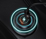 Baseus Golden Contactor Pro Quick Car Charger 40W (TZCCJD-03) - зарядно за кола с USB-A и USB-C изходи с технология за бързо зареждане и USB-C към Lightning кабел (син) 12