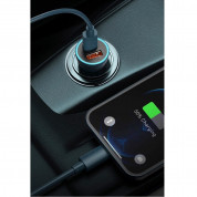 Baseus Golden Contactor Pro Quick Car Charger 2xUSB 40W (CCJD-A0G) - зарядно за кола с 2xUSB-A изхода с технология за бързо зареждане (сив) 10