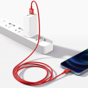 Baseus Superior Lightning USB Cable (CALYS-C09) - USB кабел за Apple устройства с Lightning порт (200 см) (червен) 8
