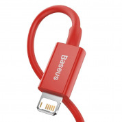 Baseus Superior Lightning USB Cable (CALYS-C09) - USB кабел за Apple устройства с Lightning порт (200 см) (червен) 3
