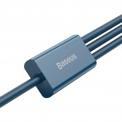 Baseus Superior 3-in-1 USB Cable (CAMLTYS-03) - универсален USB кабел с Lightning, microUSB и USB-C конектори (150 см) (син) 2