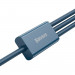 Baseus Superior 3-in-1 USB Cable (CAMLTYS-03) - универсален USB кабел с Lightning, microUSB и USB-C конектори (150 см) (син) 3