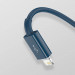 Baseus Superior 3-in-1 USB Cable (CAMLTYS-03) - универсален USB кабел с Lightning, microUSB и USB-C конектори (150 см) (син) 5