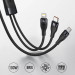 Baseus Flash Series 2in1 100W Fast Charging USB-C to Lightning and USB-C Cable (CA1T2-F01) - здрав USB-C кабел с бързо зареждане за устройства с Lightning и USB-C порт (120 см) (черен) 10