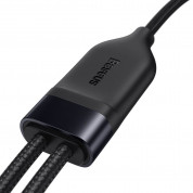 Baseus Flash Series 2in1 100W Fast Charging USB-C to Lightning and USB-C Cable (CA1T2-F01) - здрав USB-C кабел с бързо зареждане за устройства с Lightning и USB-C порт (120 см) (черен) 4