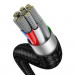 Baseus Flash Series 2in1 100W Fast Charging USB-C to Lightning and USB-C Cable (CA1T2-F01) - здрав USB-C кабел с бързо зареждане за устройства с Lightning и USB-C порт (120 см) (черен) 3