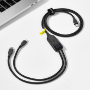 Baseus Flash Series 2in1 100W Fast Charging USB-C to Lightning and USB-C Cable (CA1T2-F06) - здрав USB-C кабел с бързо зареждане за устройства с Lightning и USB-C порт (120 см) (зелен) 15