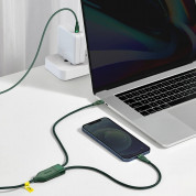 Baseus Flash Series 2in1 100W Fast Charging USB-C to Lightning and USB-C Cable (CA1T2-F06) - здрав USB-C кабел с бързо зареждане за устройства с Lightning и USB-C порт (120 см) (зелен) 9