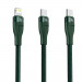 Baseus Flash Series 2in1 100W Fast Charging USB-C to Lightning and USB-C Cable (CA1T2-F06) - здрав USB-C кабел с бързо зареждане за устройства с Lightning и USB-C порт (120 см) (зелен) 3