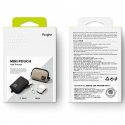 Ringke Half Pocket Mini Pouch  - компактен органайзер с един джоб за кабели, слушалки, ключове и др. (бежов) 10
