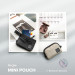 Ringke Half Pocket Mini Pouch  - компактен органайзер с един джоб за кабели, слушалки, ключове и др. (бежов) 10