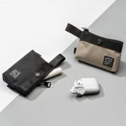 Ringke Two Way Pocket Mini Pouch  - компактен органайзер с един джоб за кабели, слушалки, ключове и др. (бежов) 8