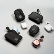 Ringke Block Pocket Mini Pouch  - компактен органайзер с един джоб за кабели, слушалки, ключове и др. (черен-прозрачен) 6