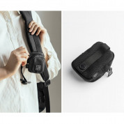 Ringke Block Pocket Mini Pouch  - компактен органайзер с един джоб за кабели, слушалки, ключове и др. (черен-прозрачен) 8
