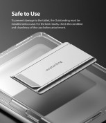 Ringke Fusion Combo Case - удароустойчив хибриден кейс и сгъваема поставка за Samsung Galaxy Tab S7 (прозрачен) 6