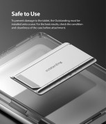 Ringke Fusion Combo Case - удароустойчив хибриден кейс и сгъваема поставка за iPad Pro 12.9 M1 (2021) (тъмносив) 6