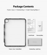 Ringke Fusion Combo Case - удароустойчив хибриден кейс и сгъваема поставка за iPad Pro 12.9 M1 (2021) (тъмносив) 10