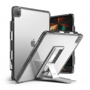 Ringke Fusion Combo Case - удароустойчив хибриден кейс и сгъваема поставка за iPad Pro 12.9 M1 (2021) (тъмносив)