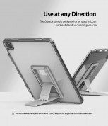 Ringke Fusion Combo Case - удароустойчив хибриден кейс и сгъваема поставка за iPad Pro 12.9 M1 (2021) (тъмносив) 5