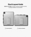 Ringke Fusion Combo Case - удароустойчив хибриден кейс и сгъваема поставка за iPad Pro 12.9 M1 (2021) (тъмносив) 9