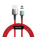 Baseus Zinc Magnetic USB Lightning Cable (CALXC-B09) - кабел с магнитен конектор за Apple продукти с Lightning порт (200 см) (червен) 1
