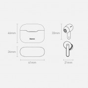 Baseus Simu S1 Active Noise Cancelling TWS In-Ear Bluetooth Earphones (NGS1-02) - безжични блутут слушалки за мобилни устройства (бял) 15