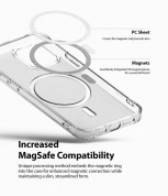 Ringke Fusion Magnetic Case - хибриден кейс с висока степен на защита с MagSafe за iPhone 12 Pro Max (прозрачен-мат)  4