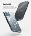 Ringke Fusion Magnetic Case - хибриден кейс с висока степен на защита с MagSafe за iPhone 12 Pro Max (прозрачен-мат)  3