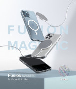Ringke Fusion Magnetic Case - хибриден кейс с висока степен на защита с MagSafe за iPhone 12, iPhone 12 Pro (прозрачен-мат)  1