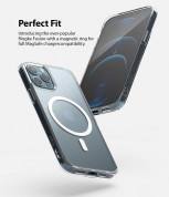 Ringke Fusion Magnetic Case - хибриден кейс с висока степен на защита с MagSafe за iPhone 12, iPhone 12 Pro (прозрачен-мат)  2